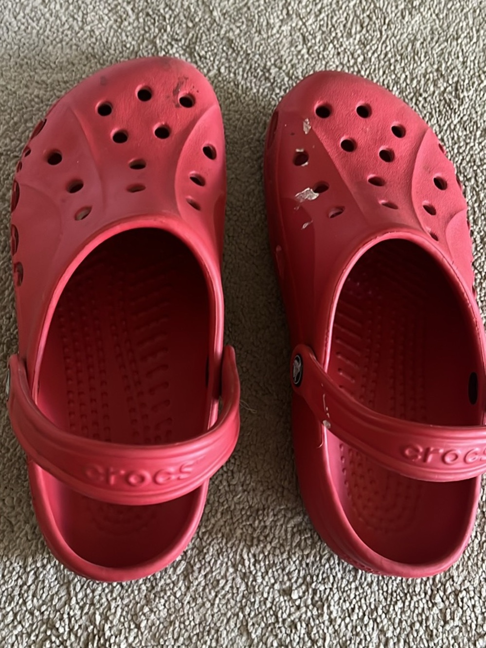 CROCS Red Classic Clog Sandals